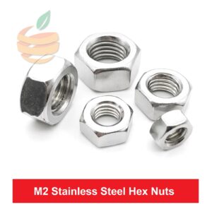 25 PCs M2 Stainless Steel Hexagon Nuts
