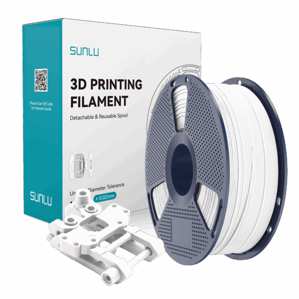 White ABS Filament 1.75mm 1kg Spool – Sunlu